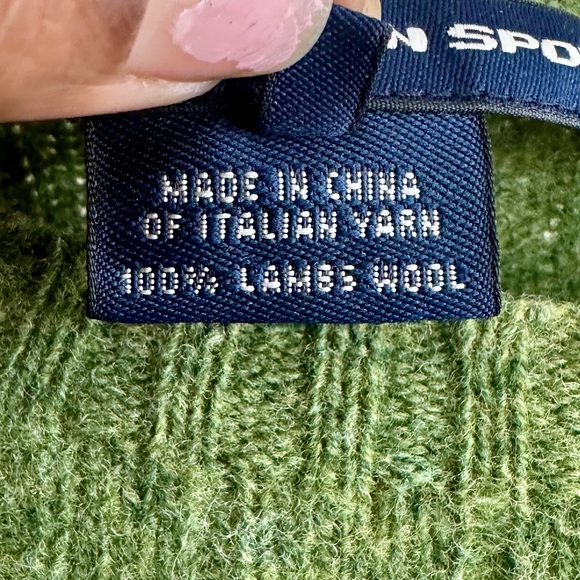 Ralph Lauren Olive Green Cable Knit Lambswool Sweater 🧶🌿 - Picture 4 of 5